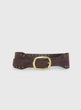 Xpoko Spheres Stud Belt Dark Brown