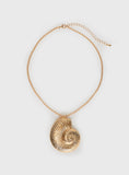 Xpoko Bucatini Shell Necklace Gold