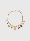 Xpoko Cherry Dreams Charm Necklace Gold