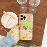 Xpoko Cute Oil Painting Cat Phone Case