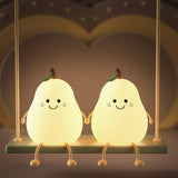 Xpoko Kawaii Cartoon Pear Night Light Christmas Thanksgiving gifts