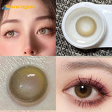 Xpoko laser Purple Myopia Prescription Soft Colored Contact Lenses For Eyes Small Beauty Pupil Make Up Natural Yearly