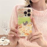 Xpoko Cute Oil Painting Cat Phone Case