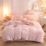 Xpoko Dreamy Winter Mink Fleece Bedsheet Set