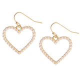 Xpoko Christmas Gifts Forbidden Hearts Pearl Hoops