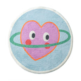 Xpoko Retro Love Shape Area Rugs