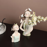 Xpoko Butterfly Forest Girl Figurine Vase