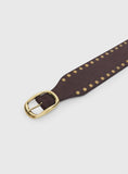 Xpoko Spheres Stud Belt Dark Brown