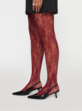 Xpoko Fior Lace Stockings Red