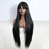 Xpoko Synthetic Cosplay Wig With Bangs Long Straight Wig Ombre Blond Colored Wig Wig For Women Wig For Black Women Synthetic Wig