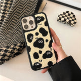 Xpoko Plush Embroidered Briquettes Phone Case