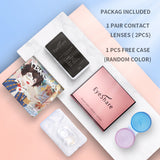 Xpoko 1Pair Colorcon Colored Contact Lenses for Eyes Brown Eye Lens Green Lenses Blue Eye Contacts Korean Lenses Yearly Lens