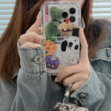 Xpoko Transparent Sweetheart Dinosaur Phone Case