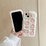 Xpoko Monster Plush Embroidered Heart Phone Case