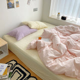 Xpoko Aesthetic Pastel Color Combo Bedsheet Set