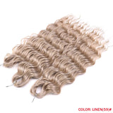 Xpoko Synthetic Anna Hair Loose Deep Wave Braiding Hair Extensions 24 Inch Water Wave Braid Hair Ombre Blonde Twist Crochet Curly Hair