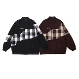 Xpoko American retro jacket, men's autumn Hong Kong style design, color-blocked jacket, trendy casual top, loose baseball uniform y2k