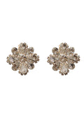 Xpoko Urban Rhinestone Floral Earrings Accessories