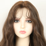 Xpoko Daily Natural Style Lolita Party Wig Natural Brown Women's Wig Wool Roll Heat Resistant Wig