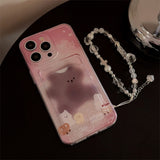 Xpoko Pink and Purple Smudged Bear Phone Case