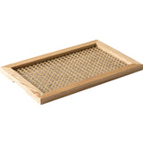 Xpoko Bohemian Woven Rattan Wood Breakfast Tray