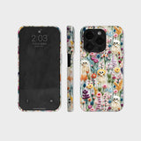 Xpoko Retro Oil Painting Floral Skull Phone Case