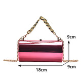 Xpoko back to school Women's Handbag Bags For Women 2025 Party Clutches Fashion Cylinder Mini Evening Purse Crossbody Shoulder Bag Gold Box Clutch