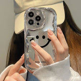 Xpoko Kawaii Smiley Silver Phone Case