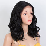 Xpoko Synthetic Lace Front Wigs 20 Inch Black Deep Wavy Wig Blonde Wig Cosplay Curly Wig Lace Front Wig For Women Lace Wig