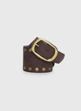 Xpoko Spheres Stud Belt Dark Brown