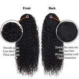 Xpoko 24 Inch Curly Ponytail Extensions Synthetic Deep Wave Drawstring Ponytail For Black Women Human Hair Feeling With Clip