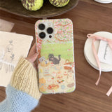 Xpoko Cute Oil Painting Cat Phone Case