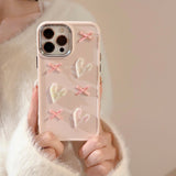 Xpoko Pink Love Bow Phone Case