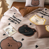 Xpoko Bedding Sets INS Vintage Single Duvet Cover Quilt Cover Beer Bed Sheets Set Kids princess Sheet Twin Comforter Sets Bed Linen