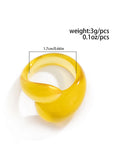 Xpoko Geometric Solid Color Rings Accessories