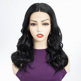 Xpoko Synthetic Curly Wigs Lace Front Wigs 20 Inch Big Deep Wavy Wig Cosplay Blonde Black Wig Synthetic Lace Front Wig For Women