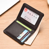 Xpoko back to school 1PC New Super Slim Soft Wallet PU Leather Mini Credit Card Wallet Purse Card Holders Men Wallet Thin Small Short Skin Wallets