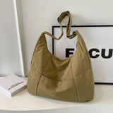 Xpoko back to school Trendy Women's Soft Cloth Shoulder Bag Solid Color Student 2025 Spring Y2k Casual Style Big Handbags Crossbody Bags for Women