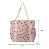 Xpoko back to school Forest Fresh Corduroy Handbag Sweet and Fashionable Versatile Shoulder Bag Beautiful and Simple Commuter Women's Tote Bag