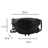 Xpoko back to school Fashion Soft Leather Waist Bag Ladies Fanny Pack High Quality Shoulder Belt Purse Bags Fashion Designer Crossbody Chest Bags