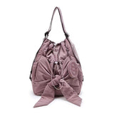 Xpoko South Korea  Brand 24 New Arrival Large Capaci Casual Backpack Bows Drawstring Embroider Dual-Use Shoulder Bag