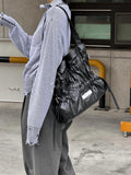 Xpoko Rose Live2025 Spring Underarm Bag Female  Design Pleated Large Capaci Commuter All-Match Tote Bag