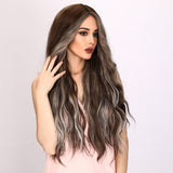 Xpoko 32 inches Mirador color picking gradient long curls, high temperature silk material, suitable for daily wear and matching