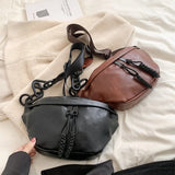 Xpoko back to school Fashion Soft Leather Waist Bag Ladies Fanny Pack High Quality Shoulder Belt Purse Bags Fashion Designer Crossbody Chest Bags