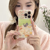 Xpoko Cute Oil Painting Cat Phone Case