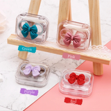 Xpoko Kawaii Bow Contact Lens Case Christmas Thanksgiving gifts