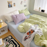 Xpoko Aesthetic Pastel Color Combo Bedsheet Set