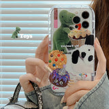 Xpoko Transparent Sweetheart Dinosaur Phone Case