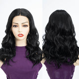 Xpoko Synthetic Curly Wigs Lace Front Wigs 20 Inch Big Deep Wavy Wig Cosplay Blonde Black Wig Synthetic Lace Front Wig For Women