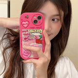 Xpoko Pink Girl Love Graffiti Phone Case